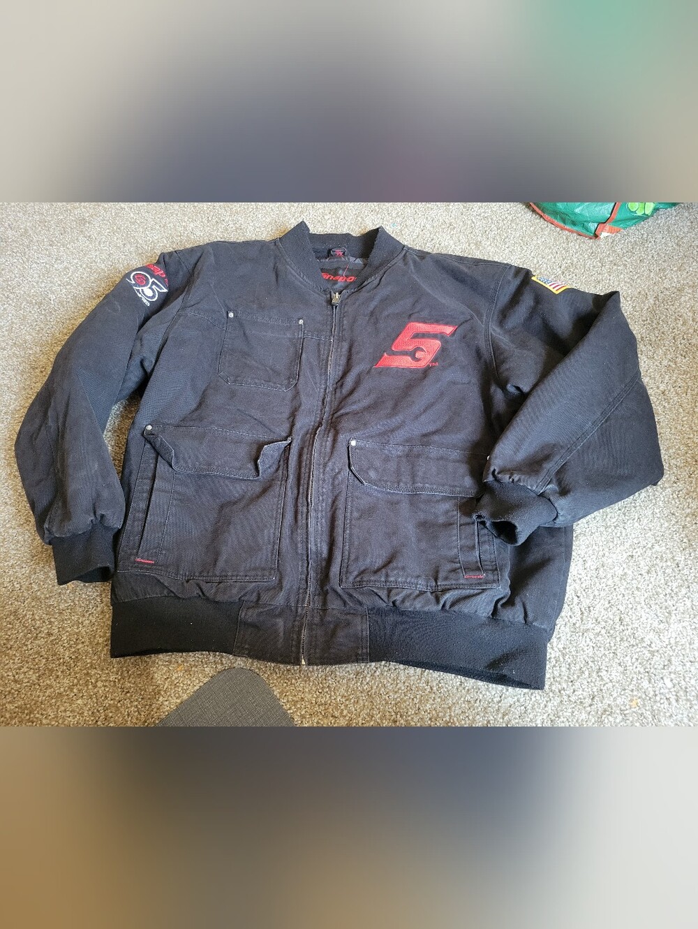 Vintage Snap On Tools 95th Anniversary Black Quilted Unisex Jacket